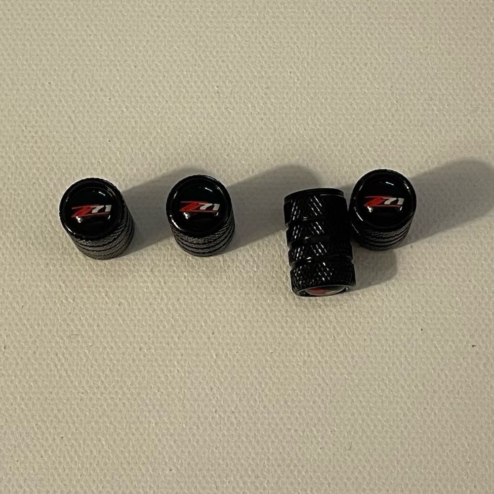 Z71 Chevrolet Valve Stem Caps in Black Set of 4 NWT